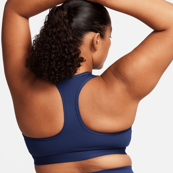 Nike Swoosh Sports Bra - Midnight Navy/White