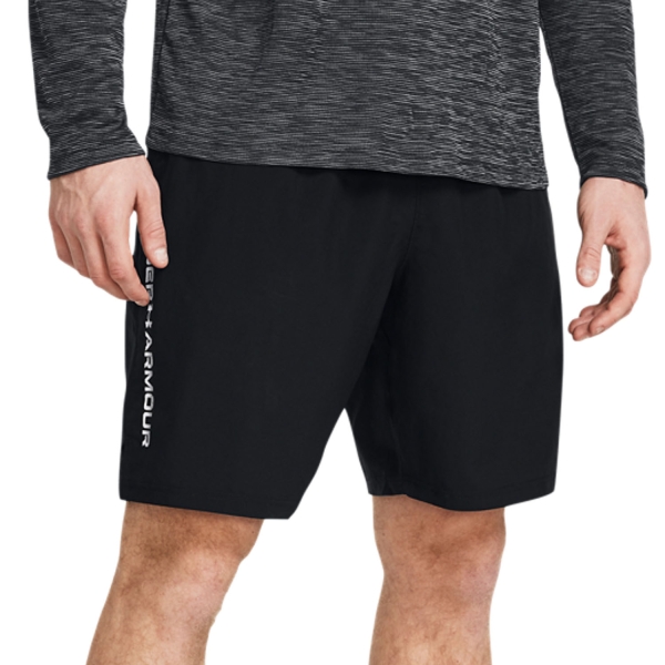 Men's Training Short Under Armour Woven Split 9in Shorts  Black/White 13833560001