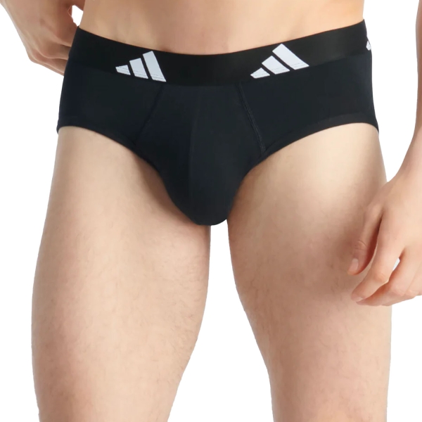 Men's Briefs and Boxers Underwear adidas Active Flex x 3 Briefs  Black 4AM001000