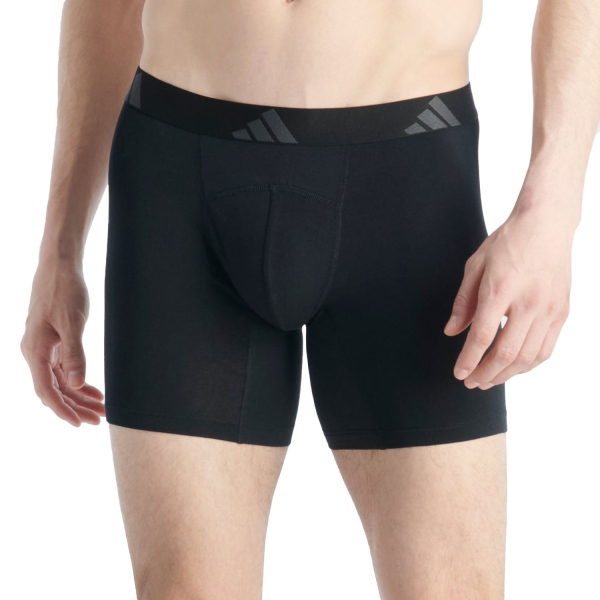 Men's Briefs and Boxers Underwear adidas Active Flex Ergonomic x 2 Boxer  Black 4AM005000