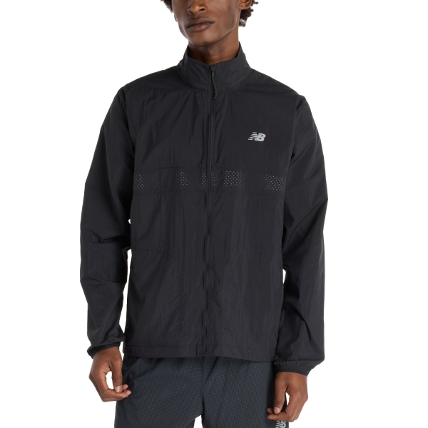 Men's Running Jacket New Balance Athletics Jacket  Black MJ41279BK