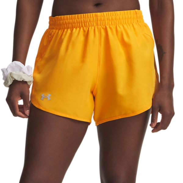Pantaloncini Running Donna Under Armour Fly By 4in Shorts  Squad Orange 13824380793