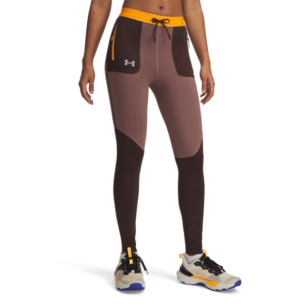 Pantaloni e Tights Trail Running Donna Under Armour TR Tights  Kona Brown/Squad Orange/Reflective 13863480246