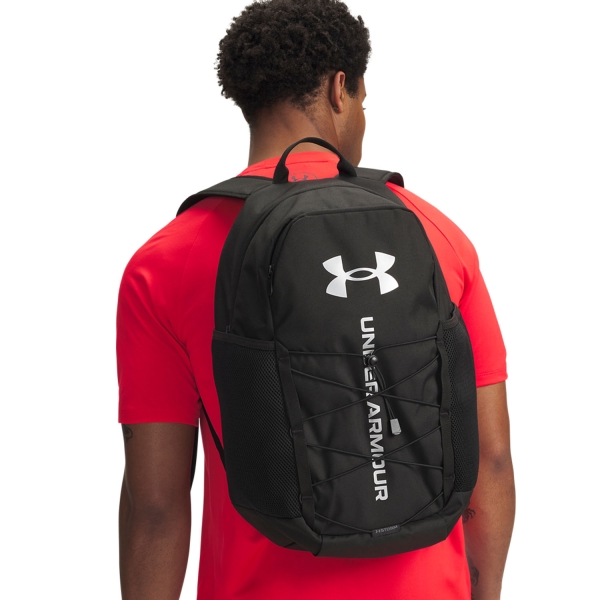 Under Armour Hustle Sport 6.0 Backpack - Black/Metallic Silver