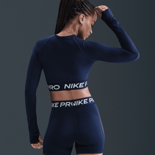 Nike Pro Dri-FIT Shirt - Midnight Navy/White