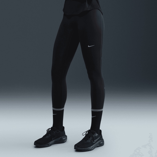 Women's Running Tights Nike DriFIT Tempo 7/8 Tights  Black/Reflective Silver HV8170010