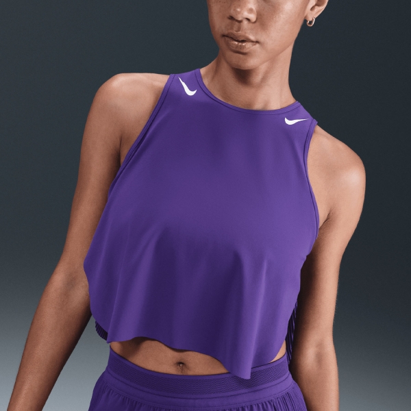 Canotta Running Donna Nike Aeroswift Tank  Court Purple/White FN2713547
