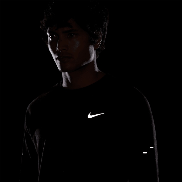 Nike Dri-FIT Stride Waffle Shirt - Black/Reflective Silver