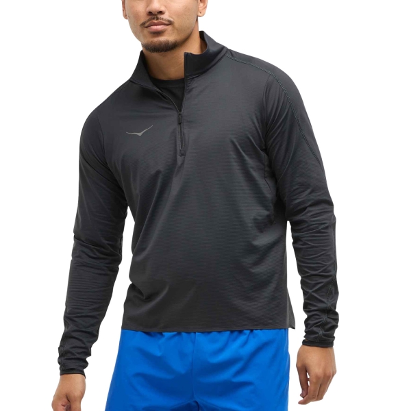 Men's Running Shirt Hoka GlideTech Shirt  Black 1164156BLK