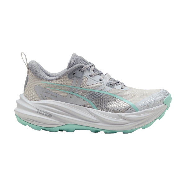 Women's Trail Running Shoes Puma Voyage Nitro 4  Feath Gray/Mint Melt/Silver 31104203