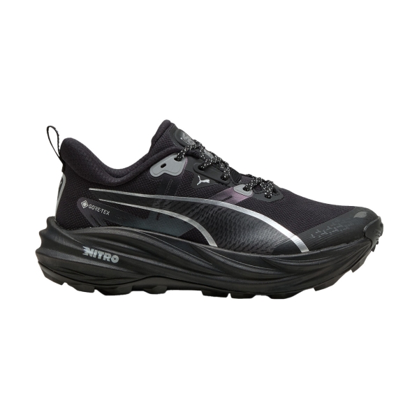 Women's Trail Running Shoes Puma Voyage Nitro 4 GTX  Black/Silver 31104401
