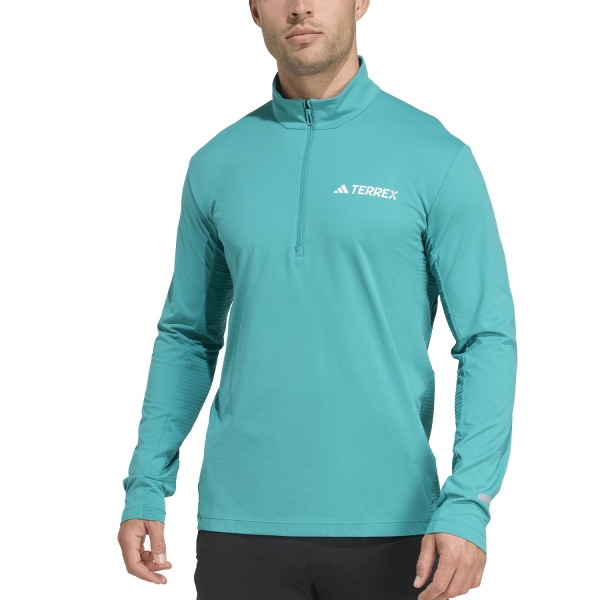 Men's Long Sleeve Trail Running adidas Terrex Xperior Shirt  Pure Teal JN3260