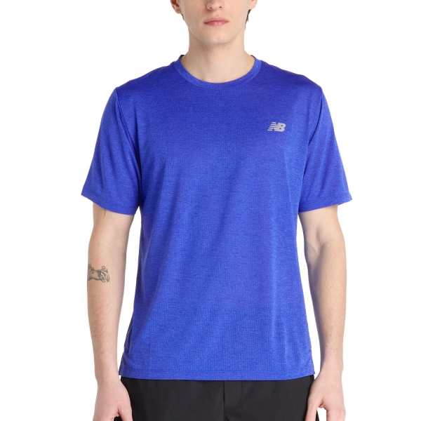 Men's Running T-Shirt New Balance Athletics Run TShirt  Blue Gemstone Heather MT41253BEA