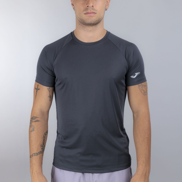 Men's Running T-Shirt Joma RNight Pro Logo TShirt  Dark Gray/Black 104507.110