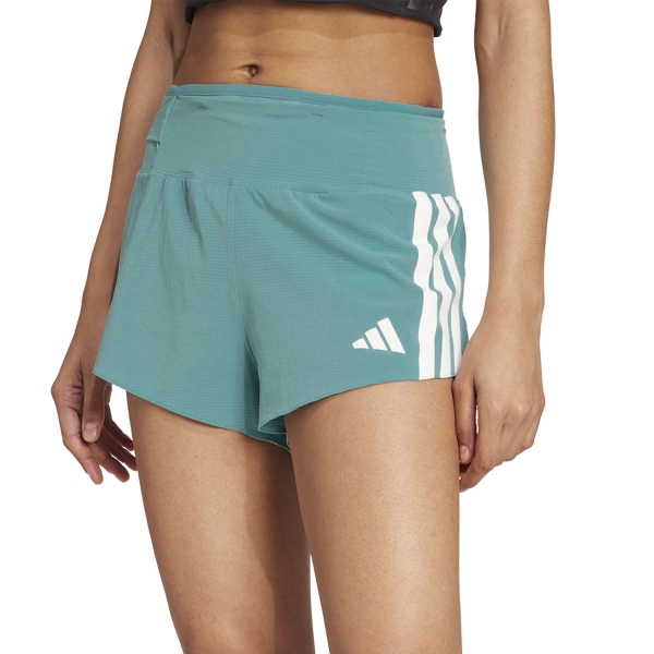 Pantaloncini Running Donna adidas ADIZERO Gel 2in Shorts  Powder Teal JV71662in