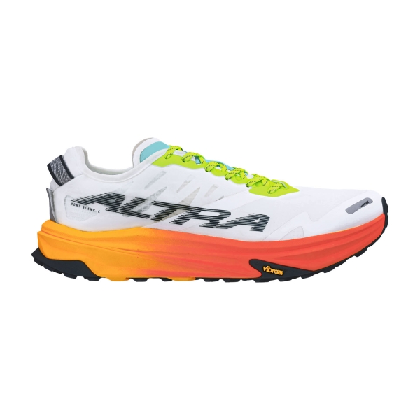 Women's Trail Running Shoes Altra Mont Blanc Carbon  White/Orange AL0A85PF108