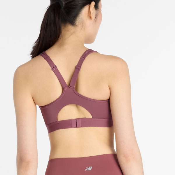 New Balance Essential Run Sports Bra - Washed Burgundy