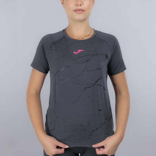 Women's Running T-Shirts Joma RNight TShirt  Dark Gray/Black 902007.110