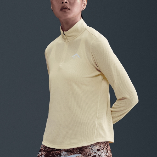Maglie Manica Lunga Trail Running Donna Nike DriFIT Trail Pro Shirt  Alabaster/Summit White HJ2248745