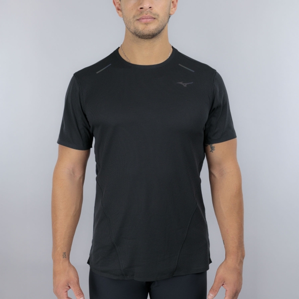 Men's Running T-Shirt Mizuno Tech Light Pro TShirt  Black J2GAC50109