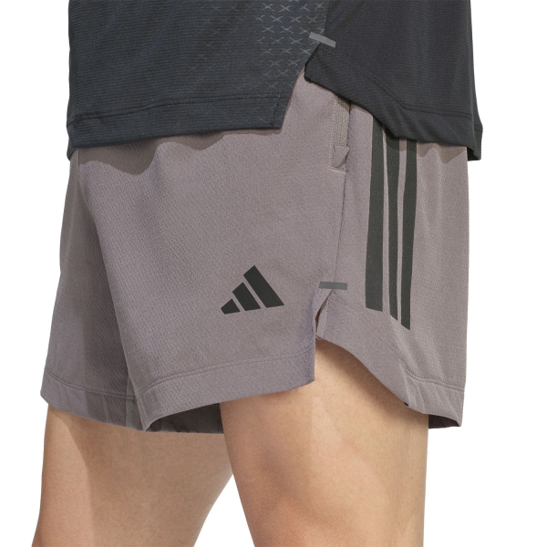 adidas D4T Power 3 Stripes 5in Shorts - Charcoal