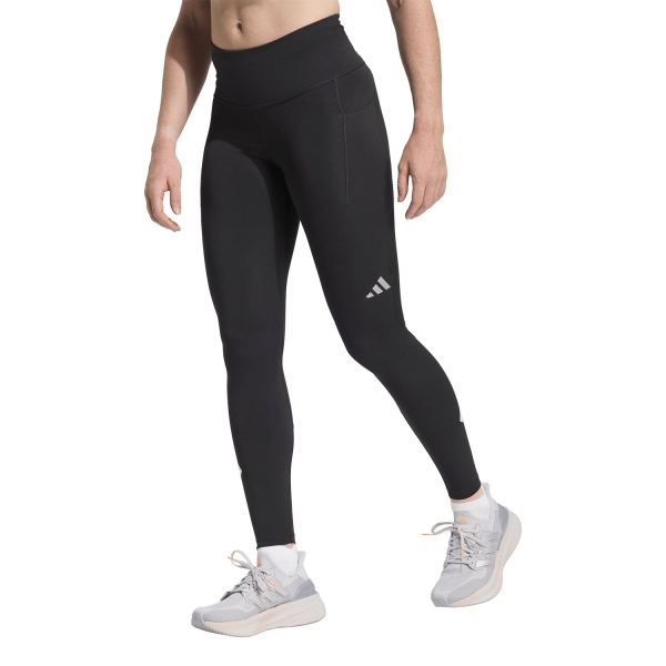 Women's Running Tights adidas adi365 CLIMACOOL 3 Stripes Tights  Black KE3738