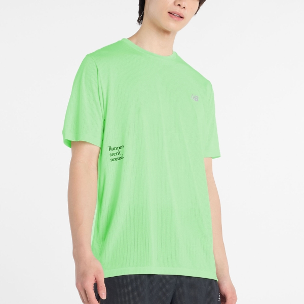 Men's Running T-Shirt New Balance Athletics Graphic Logo TShirt  Lab Green MT53216LBN