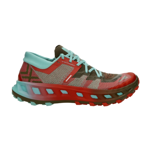 Men's Trail Running Shoes XBionic TerraSkin X02  Burnt Red/Aqua/Dark Kaki TS02S25UR070