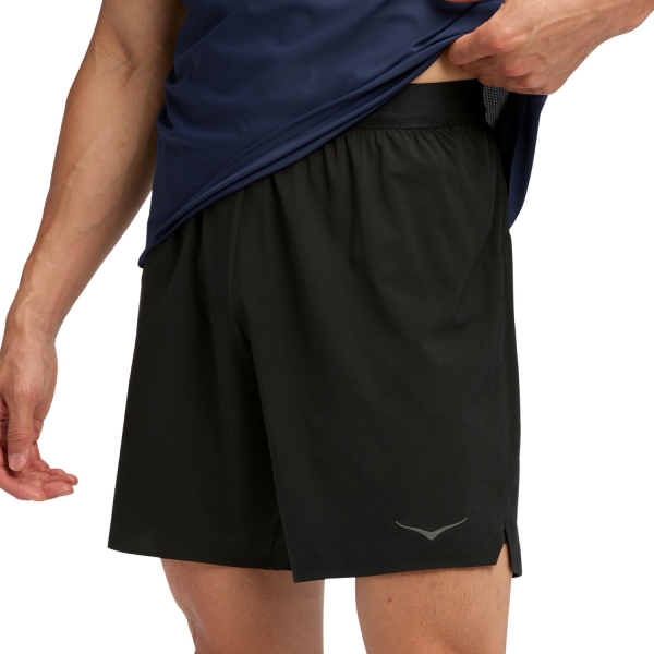 Men's Running Shorts Hoka Glide 2 in 1 7in Shorts  Black 1176972BLK