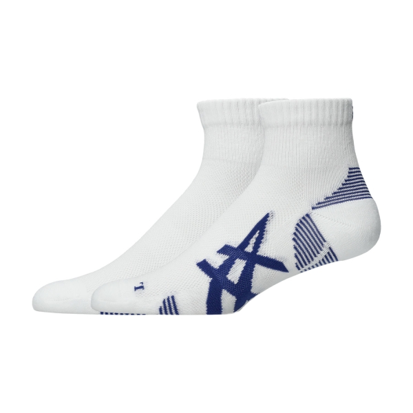 ASICS AEG Quarter x 2 Socks - Brilliant White/Blue