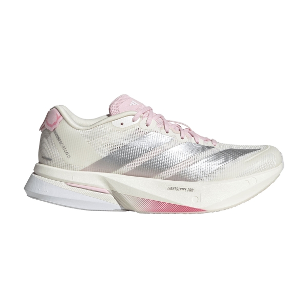 Women's Performance Running Shoes adidas ADIZERO Boston 13  Core White/Silver Metallic/Clear Pink JQ9667