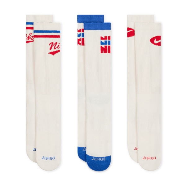 Socks Nike Everyday Plus DriFIT x 3 Socks  Multi Color/Blue/Red HJ9336901