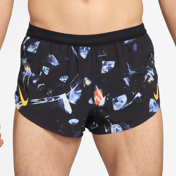 Men's Running Shorts Nike DriFIT ADV AeroSwift AOP 2in Shorts  Black/Laser Orange IF2068010