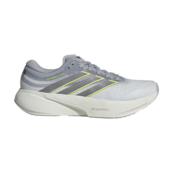 Men's Structured Running Shoes adidas Supernova Solution 3  Crystal White/Iron Metallic/Solar Yellow JQ3907