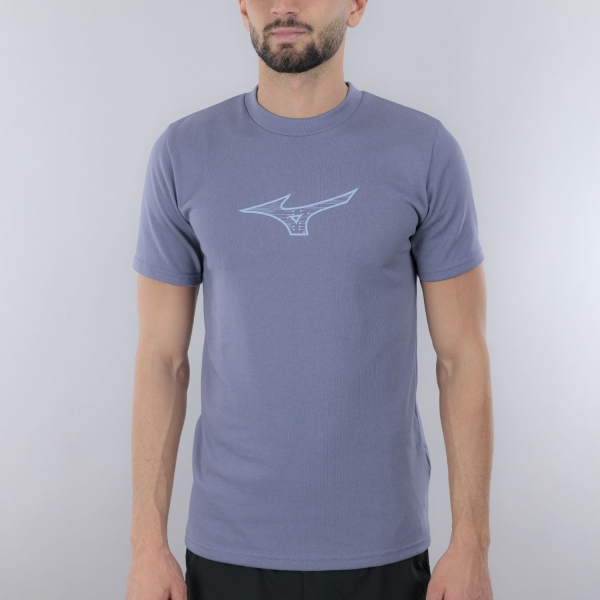 Men's Sportswear T-Shirt and Polo Mizuno Athletics TShirt  Blue Granite K2GAC50105