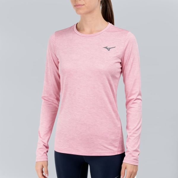 Women's Running Shirt Mizuno Core Impulse Shirt  Bleached Mauve J2GAC72261