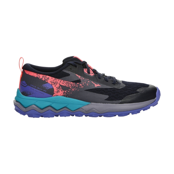 Women's Trail Running Shoes Mizuno Wave Ibuki 5  Baritone Blue/Striking Coral/Iris Bloom J1GK257371