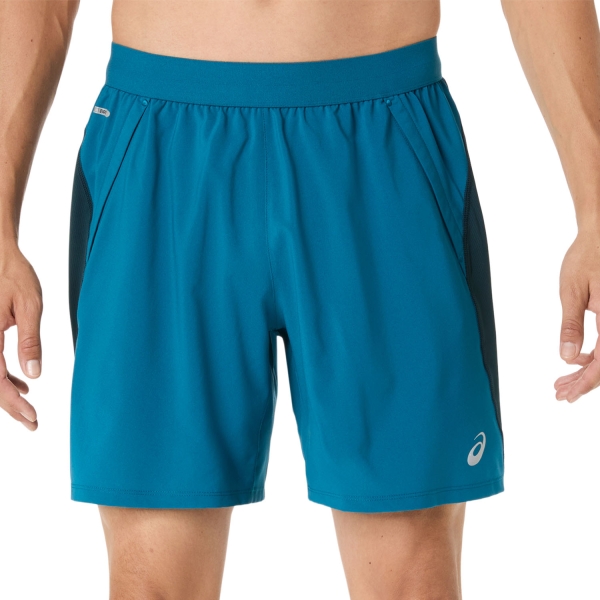 Men's Running Shorts ASICS Road 7in Shorts  Tranquil Teal/Dark Teal/Yamabuki 2011D248302