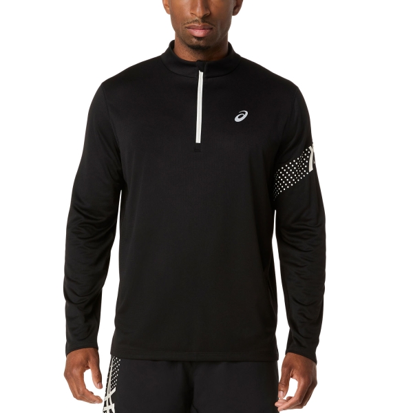 Men's Running Shirt ASICS Icon Shirt  Performance Black/Cream 2011D459001