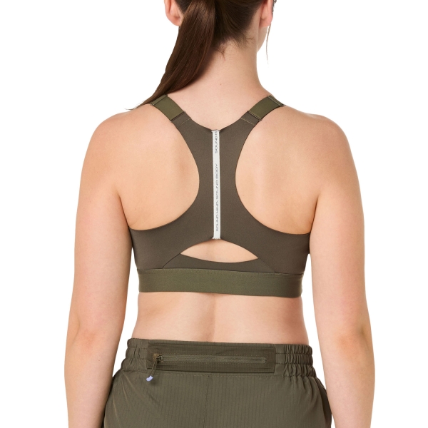 ASICS Road Combination Sports Bra - Dark Olive