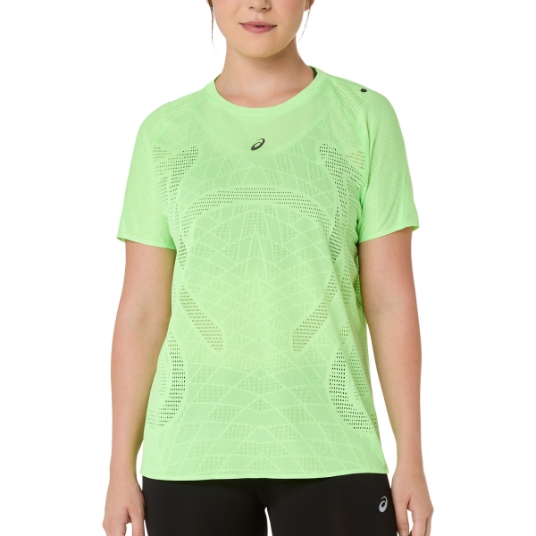 Women's Running T-Shirts ASICS Metarun TShirt  Illuminate Green 2012D418300