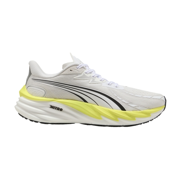 Men's Neutral Running Shoes Puma Velocity NITRO 4  White/Lux Lime 31114015