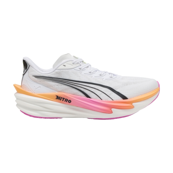 Women's Performance Running Shoes Puma Deviate NITRO 4  White/Poison Pink/Glowing Red 31212410