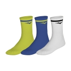 Mizuno Line x 3 Socks - Lightning Yellow/Dazzling Blue/White