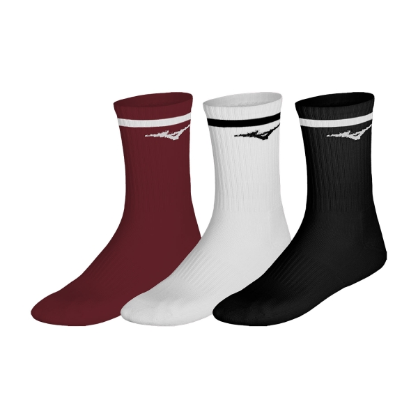 Socks Mizuno Line x 3 Socks  San Dried Tomato/White/Black 32GXCA54Z63