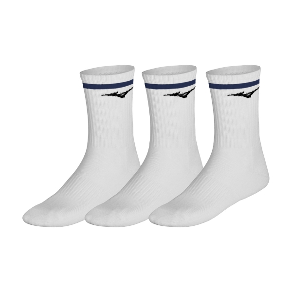 Socks Mizuno Line x 3 Socks  White/Estate Blue 32GXCA54Z93