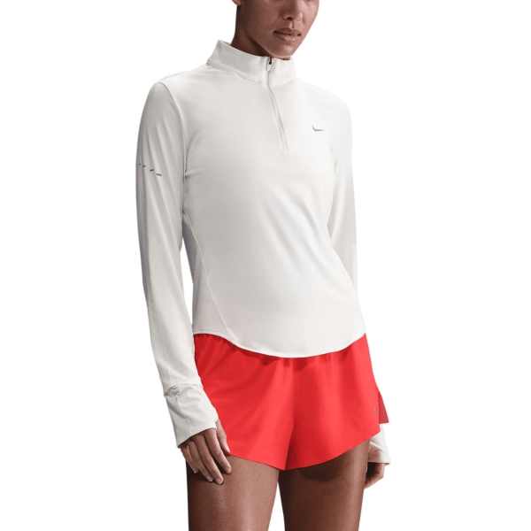Women's Running Shirt Nike DriFIT Swift UV Shirt  Sail/Reflective Silver HQ0499133