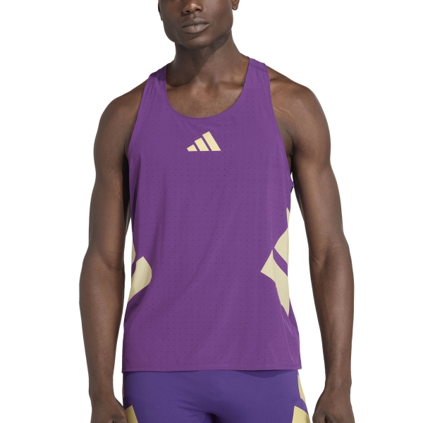 Men's Running Tank adidas Road to Records Tank  Tribe Purple KA6119