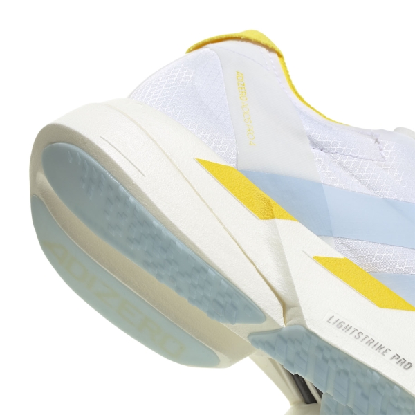 adidas ADIZERO adios Pro 4 - Cloud White/Glow Blue/Yellow