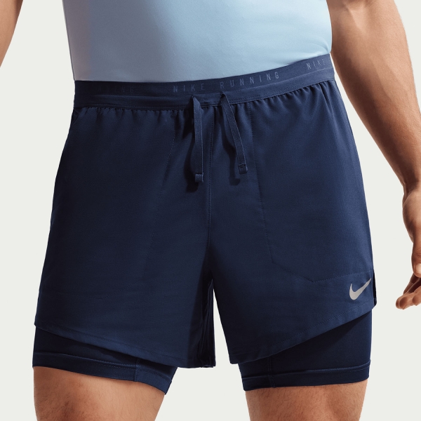 Pantalone cortos Running Hombre Nike Stride Hybrid 5in Shorts  Midnight Navy/Reflective Silver IF2048410